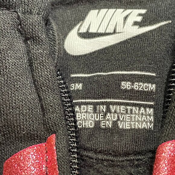 Nike Baby Girl Footless Hoody Onesie 3 mos - Picture 4 of 5